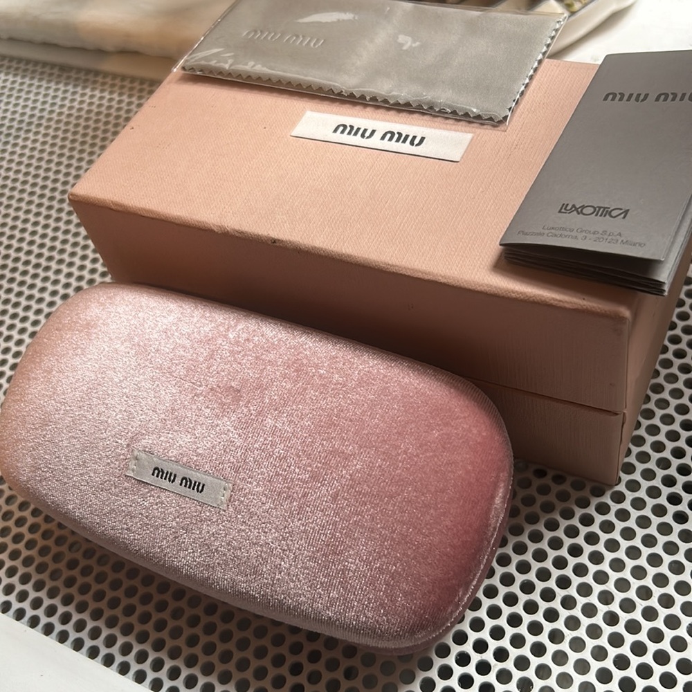 Miu Miu Blush Velvet Eyewear Case